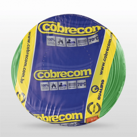 Cabo Flex 4mm Verde Peça com 100m - Cobrecom