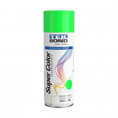 Tinta Spray Super Color Verde Fluorescente com 350ml/250g - TEKBOND