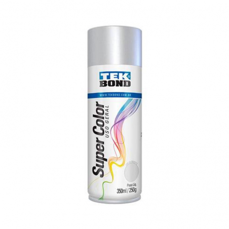 Tinta Spray Super Color Alumínio com 350ml/250g - TEKBOND