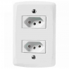2 Tomadas 2P+T 20A LUX2 Branco - Tramontina
