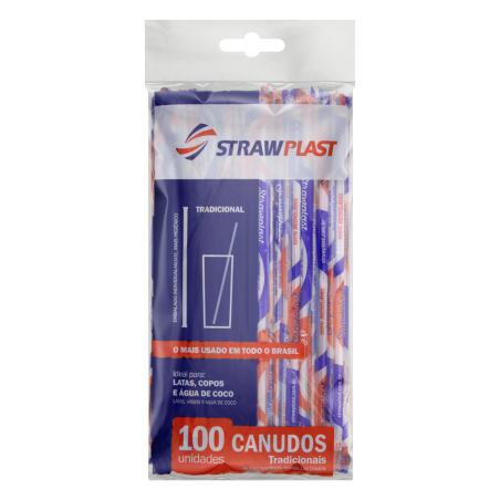 Canudos com 100 unidades - Strawplast