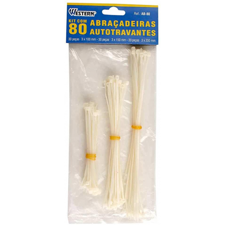 Abraçadeira Nylon AB-80 80 peças - Western