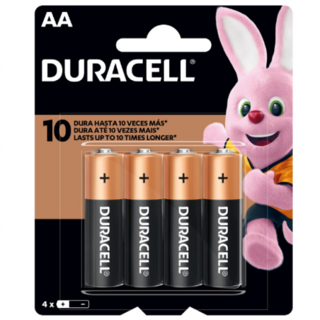 Pilha Alcalina AA com 4 unidades - Duracell