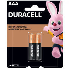 Pilha Alcalina AAA com 2 unidades - Duracell