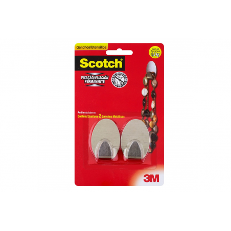 GANCHO METALICO C/2 SCOTCH 3M  UN