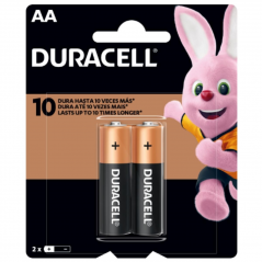 Pilha Alcalina AA com 2 Unidades - Duracell