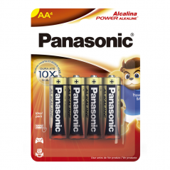 Pilha Alcalina AA com 4 Unidades - Panasonic