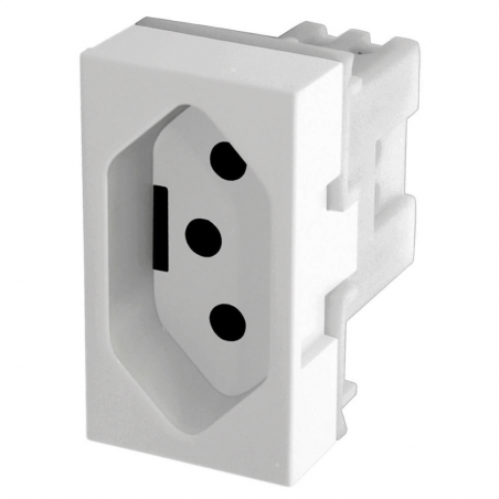 Tomada 2P+T 10A Evidence Modular Blanc 1427 - Fame