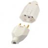 Plug Tomada Padrão 2P+T Tripolar Macho e Fêmea 10A Cinza 1918 - Fame