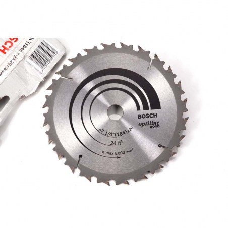 Disco Optiline Wood 184x20mm 24 Dentes - Bosch