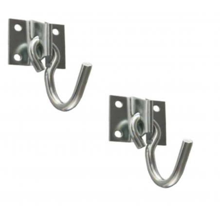 Gancho de Rede Fixar Niquel 10141 com Parafusos Metalvi