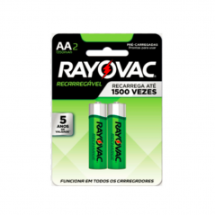 Pilha Recarregável AA Eco com 2 unidades - Rayovac