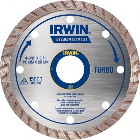 Disco Diamantado Turbo 110X20mm - Irwin