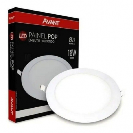 Led Painel de Embutir Redonda 22 18W - Avant