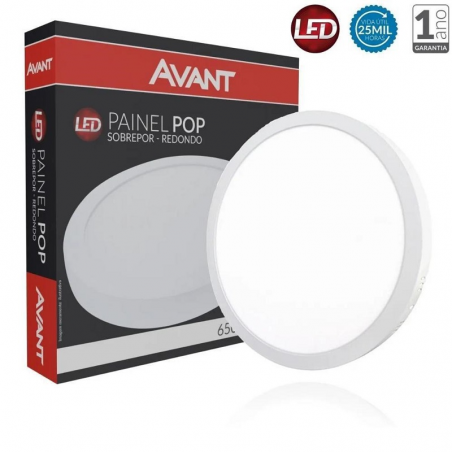 Led Painel Pop Sobrepor Redondo 30 cm 24W Bivolt - Avant