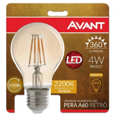 Led Retro Pêra A60 4W Bivolt - Avant