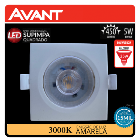 LED SPOT QUAD 5W BIV AMARELA  AVANT UN
