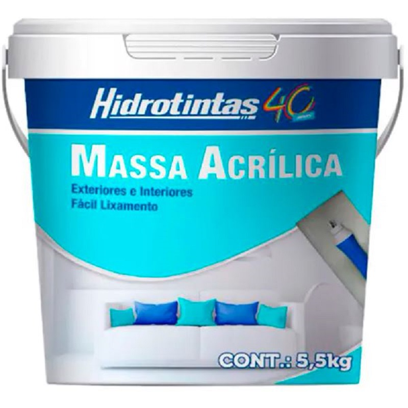 Massa Acrilica 5 5kg Hidrotintas Gl