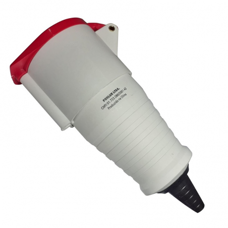Tomada Acoplamento 380/440V 32A 3P + N + T 6H Vermelho FoxLux