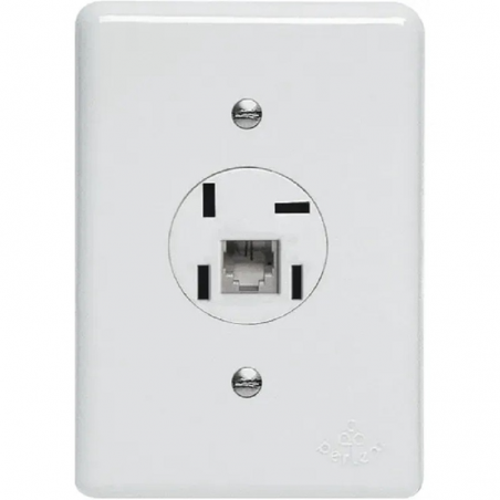 Tomada Telefone Adaptador Americano RJ11 4X2 branca Perlex