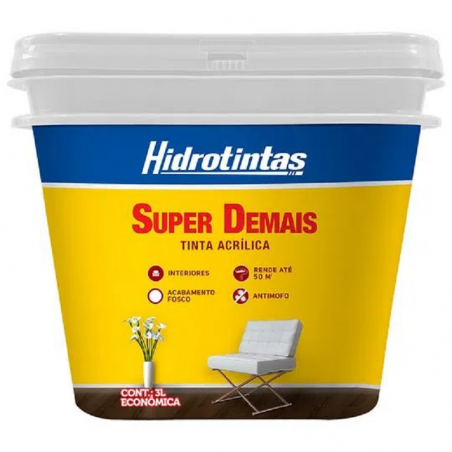 Tinta Acrílica Econômica Hidrotintas Super Demais Verde Lima Fosca 3L