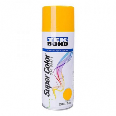 Tinta Spray Super Color Amarelo com 350ml/250g - TEKBOND