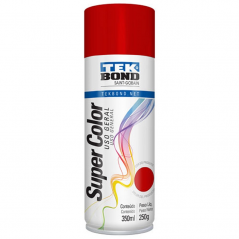 Tinta Spray Super Color Vermelho com 350ml/250g - TEKBOND
