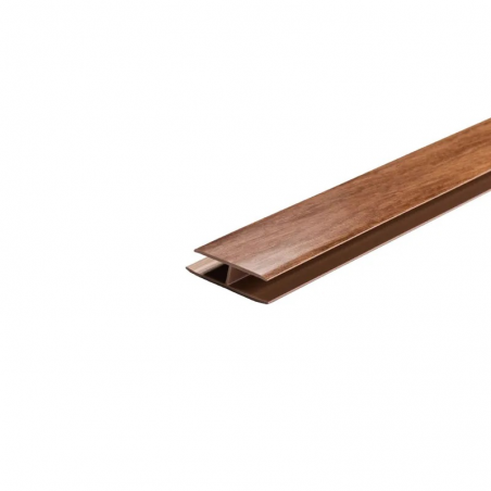 Perfil Emenda Decor Tipo H 6m Ipê Araforros