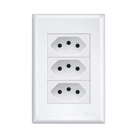 Tomada Tripla 2p+t 20a Evidence 3268 - Fame