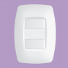 2 Interruptores Simples 16A 250V com Placa Elegance 2253 - Fame