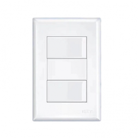 2 Interruptores Simples Distanciados 16A com placa Evidence 2904 - Fame