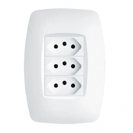 3 Tomadas 2P+T 10A Elegance 3128 - Fame