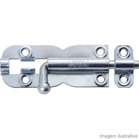 Trinco de aço galvanizado com fio redondo leve 2" - União Mundial