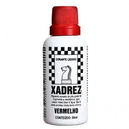 Corante Líquido Vermelho 50 ml - Xadrez