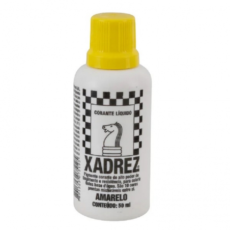 Corante Líquido Amarelo 50 ml - Xadrez