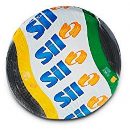 Cabo Flex 6mm Preto Peça com 100m - SIL