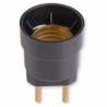 Bocal Soquete Preto com Pino 250v 1701 - Ilumi