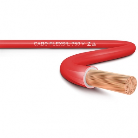 Cabo Flex 6mm Vermelho 1 metro - SIL