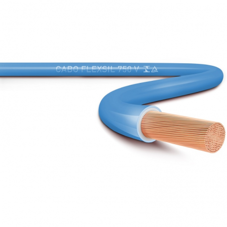 Cabo Flex 4mm Azul 1 metro - SIL