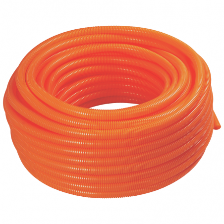 Conduite Corrugado Reforçado 20mm-1/2" Laranja 1 metro - Fortlev