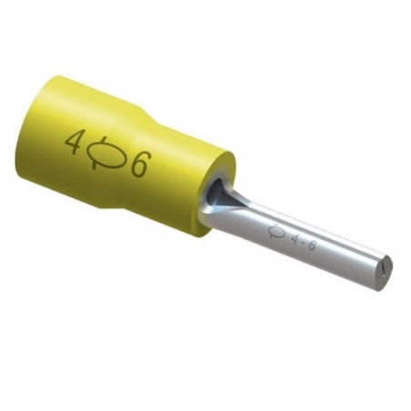 Terminal Pino de 4 a 6mm Amarelo - Intelli