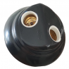 Plafon E-27 Duplo 60w 250v Preto - Perlex