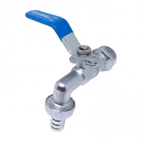 Torneira Esfera 1/2" com Adaptador Latão para Mangueira de 3/4" - Genebre